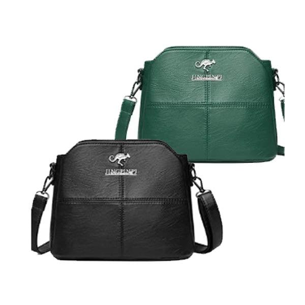 Bolsa Canguru com Couro Genuíno
