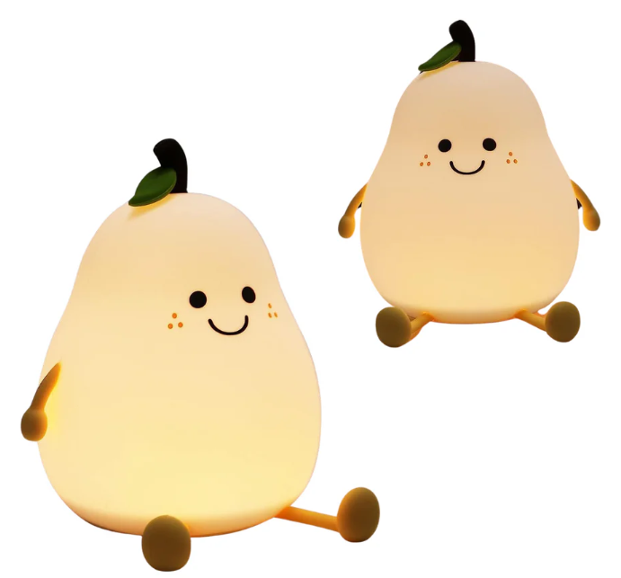 PêraLume 🍐 Luminária 7 Cores de Silicone (UBS/Recarregável)