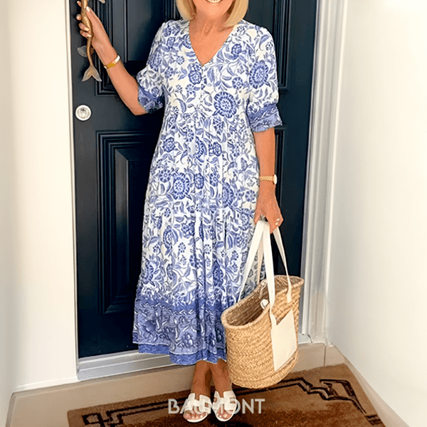 Vestido Madrid® com Decote em V: Soltinho e Levinho + 30%OFF