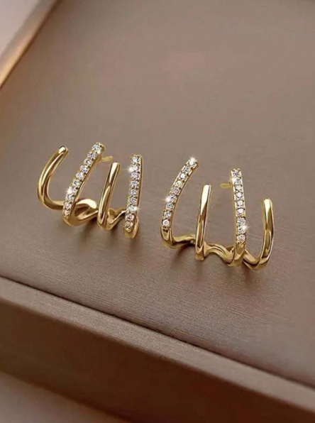 Brincos Quatro Pontas Baumont - Folheado a Ouro 18k/Prata 925