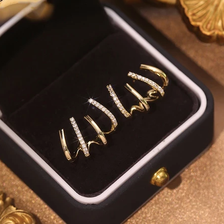 Brincos Quatro Pontas Baumont - Folheado a Ouro 18k/Prata 925