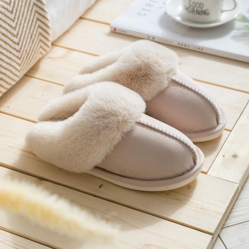 Sapatos de Inverno Forrados por Algodão Felpudo