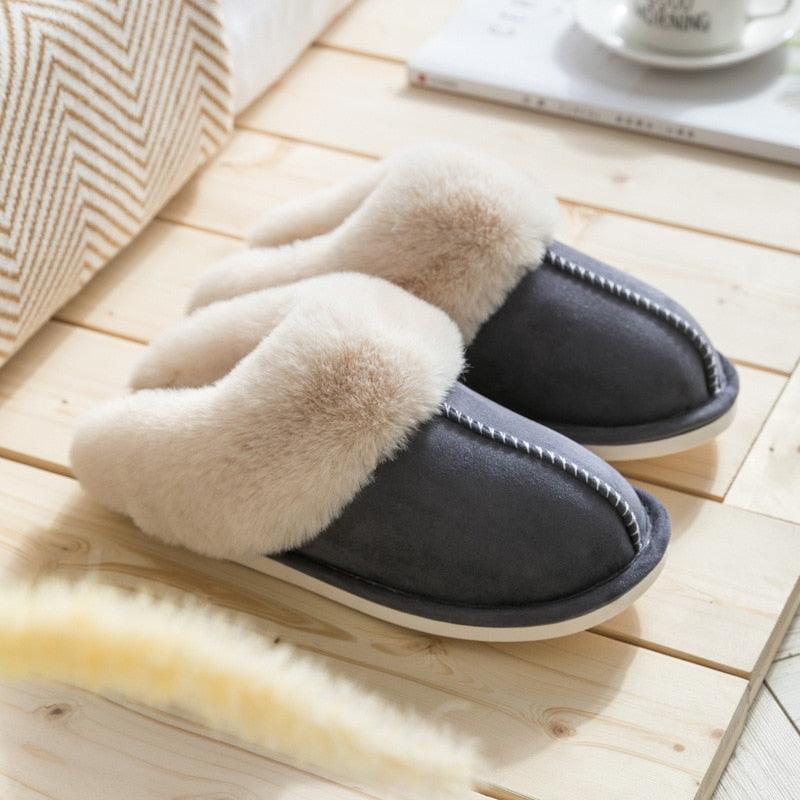 Sapatos de Inverno Forrados por Algodão Felpudo