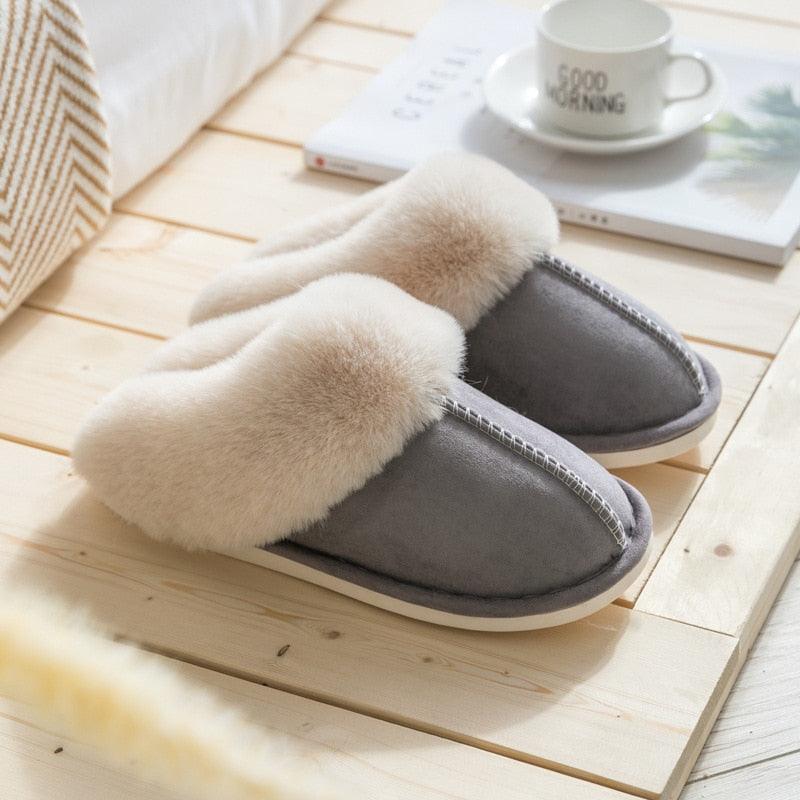 Sapatos de Inverno Forrados por Algodão Felpudo