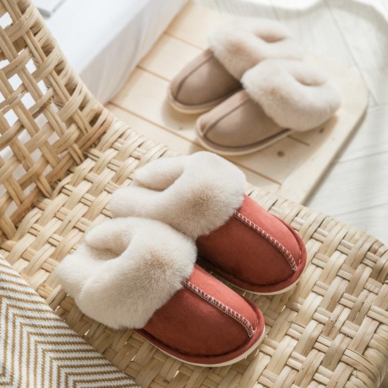 Sapatos de Inverno Forrados por Algodão Felpudo