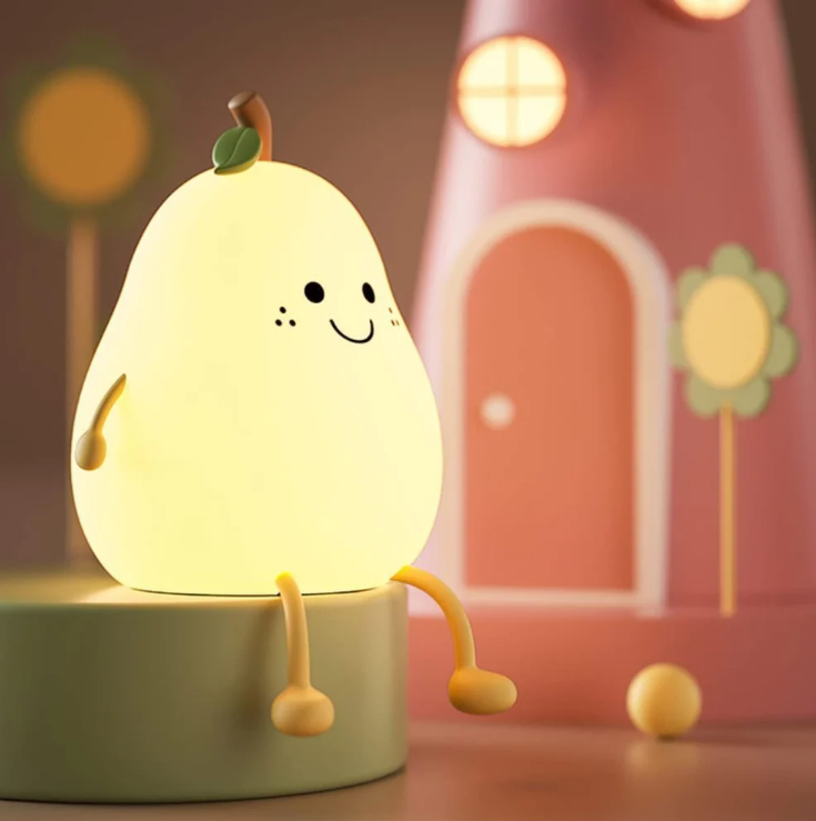 PêraLume 🍐 Luminária 7 Cores de Silicone (UBS/Recarregável)