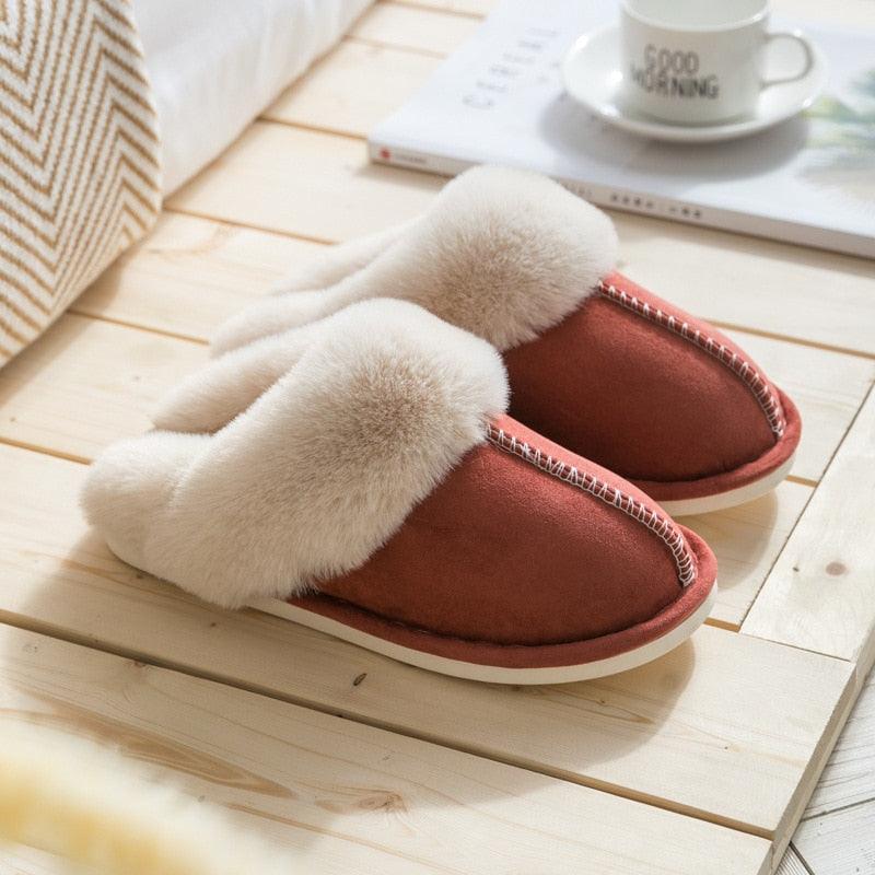 Sapatos de Inverno Forrados por Algodão Felpudo