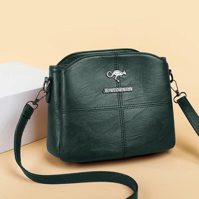 Bolsa Canguru com Couro Genuíno