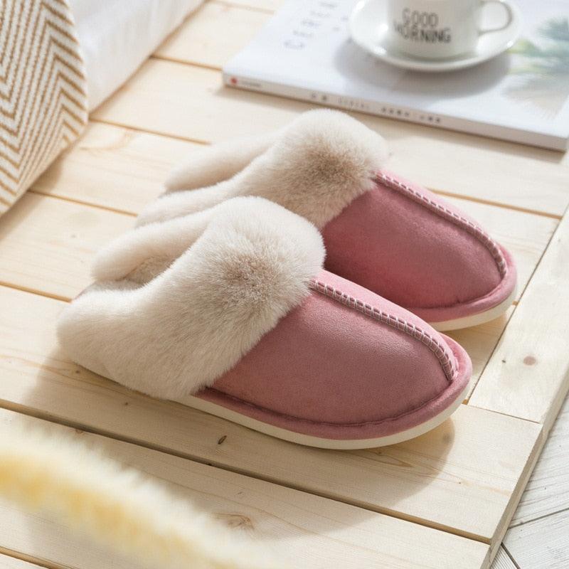 Sapatos de Inverno Forrados por Algodão Felpudo