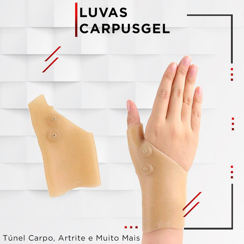 Luva CarpusGel Magnética para Túnel do Carpo, Artrite ou Qualquer Dor