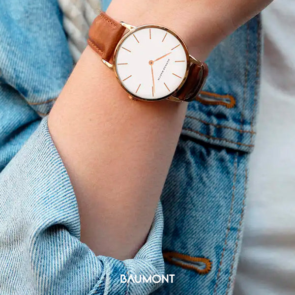 Relógio Feminino Baumont Marrom Couro 36mm