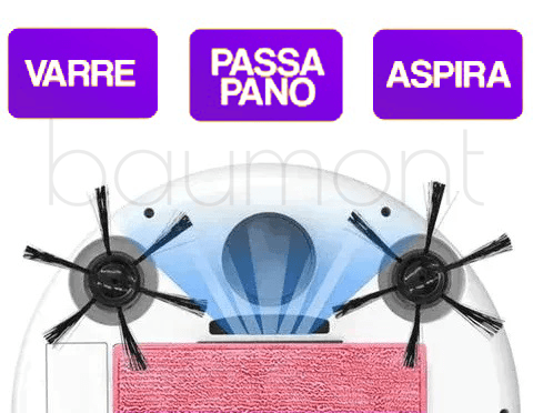 Robô Aspirador Inteligente 3 em 1