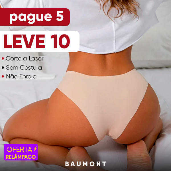 Kit 10 Calcinhas Baumont Corte a Laser