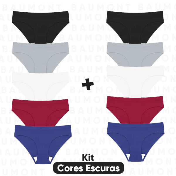 Kit 10 Calcinhas Baumont Corte a Laser